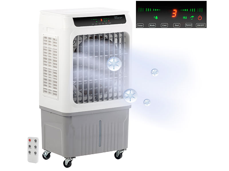 ; Luftkühler, -befeuchter und -reiniger mit Ionisator 