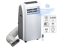 Sichler Haushaltsgeräte Mobile Monoblock-Klimaanlage mit Entfeuchter, 7.000 BTU/h, 2.050 Watt; Luftkühler, -befeuchter und -reiniger mit Ionisator Luftkühler, -befeuchter und -reiniger mit Ionisator 