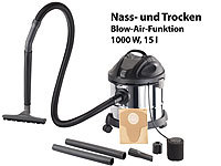 Sichler Haushaltsgeräte Nass &Trocken-Multi-Sauger,Edelstahl,2 Düsen,1000 W,15 l (refurbished)