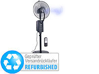 Sichler Haushaltsgeräte Höhenverstellbarer Standventilator mit Sprühnebel (Versandrückläufer); Luftkühler, -befeuchter und -reiniger mit Ionisator 