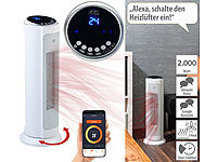 Sichler Haushaltsgeräte WLAN-Keramik-Heizlüfter, kompatibel zu Amazon Alexa & Google Assistant; Mini-Steckdosen-Heizlüfter Mini-Steckdosen-Heizlüfter Mini-Steckdosen-Heizlüfter Mini-Steckdosen-Heizlüfter 